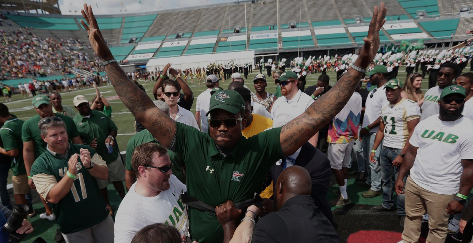 Tim Alexander at football game